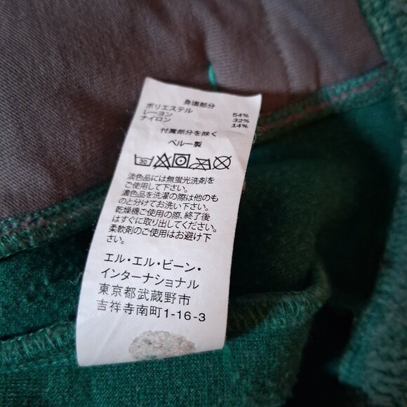 LL Bean Fleece Jacket Women S Green Tumbled Sherpa 1/4 Snap Up Gorpcore Outdoors - Picture 7 of 12